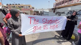 Gaza's displaced children thank US students for solidarity protests