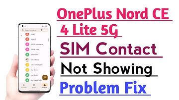 OnePlus Nord CE 4 Lite 5G SIM Contact Number Not Showing Problem Fix | Contact Number Not Showing