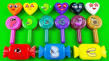 Alphabet Lore and Friends - Looking for A Z SLIME with Candy, Lollipop, Heart Coloring Mix! ASMR