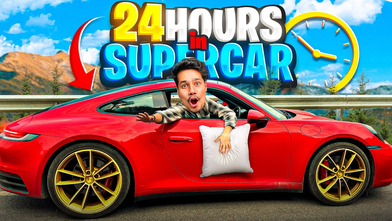 SURVIVING 24 HOURS IN SUPERCAR CHALLENGE !!😱