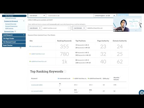 moz keyword rankings