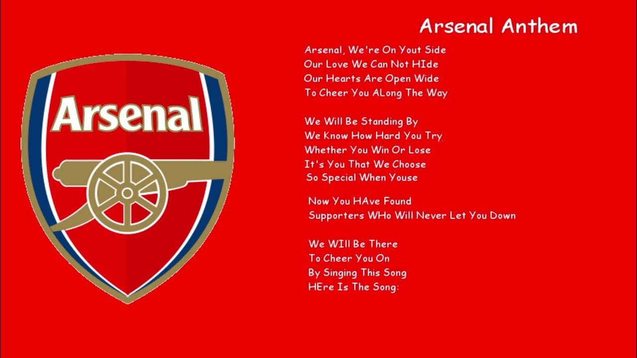 Anthem Arsenal Football Club Himno Del Arsenal YouTube