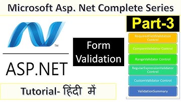 Part-3 ASP.NET Tutorial in Hindi-Form Validation, Types, Validation Control Complete