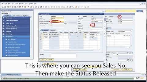 Production Process SAP Business One Tutorial