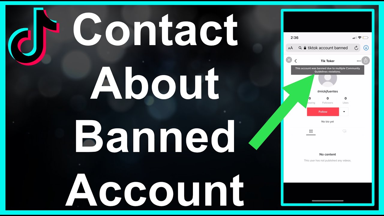 How To Contact TikTok About Banned Account - YouTube