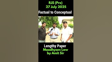 RJS 2025 Prelims Analysis by Amit Sir & Deepak Sir | Maadhyam Law | Rajasthan Judiciary 2025 Prelims