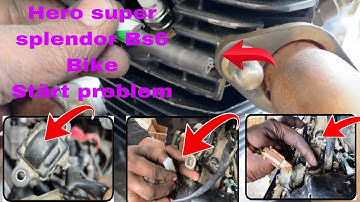 Hero super Splendor bs6 bike 🔥ki back angel sensor ki Karan starting problem current missing🔥