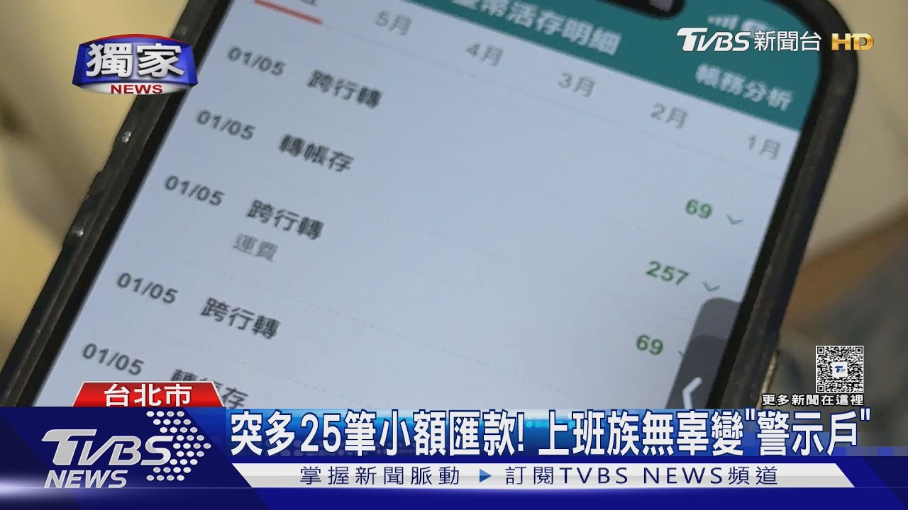 #獨家 突多25筆小額匯款! 上班族無辜變「警示戶」｜TVBS新聞 @TVBSNEWS01