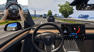 2022 Tesla Model Y – Euro Trucks Simulator 2 [Steering Wheel Gameplay] 2022 Tesla Model Y Euro Truck Simulator 2 Steering Wheel Gameplay