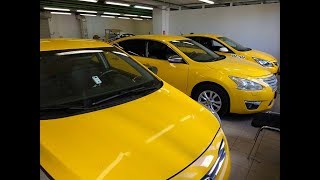 Услуги. Оклейка авто под такси в белую и желтую пленки.