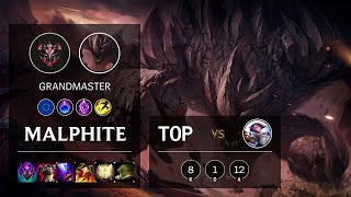 Malphite Top vs Fiora - EUW Grandmaster Patch 10.19