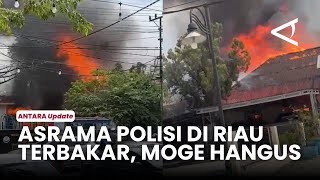 A Police Officer's Official Residence Burns Down in Pekanbaru, Riau, Destroying a Motorcycle and ...