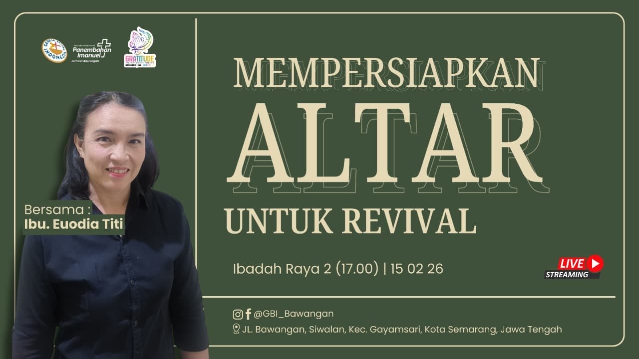Ibadah Raya 2 bersama Pdt. Eudia Titi 