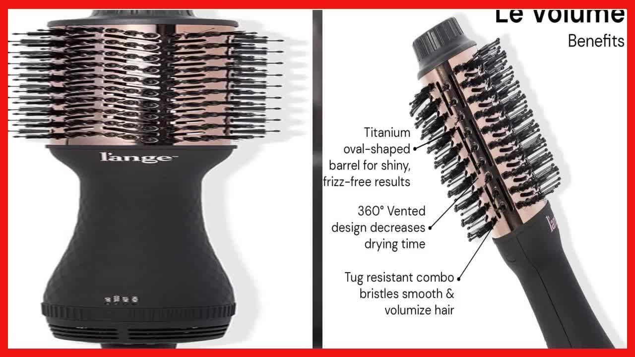 L'ANGE HAIR Le Volume 2-in-1 Titanium Brush Dryer Black | 60MM Hot Air Blow  Dryer Brush in One with - YouTube
