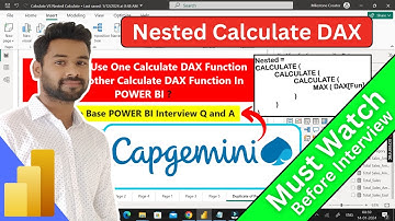 #capgemini 🔥Scenario-Based POWER BI Interview Q & A Based On📊 Nested Calculate( ) DAX Function
