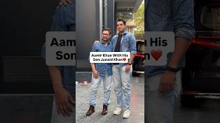 Aamir Khan With His Son Junaid Khan At The Special Screening Of Gujarati Movie Dhabkaaro #aamirkhan