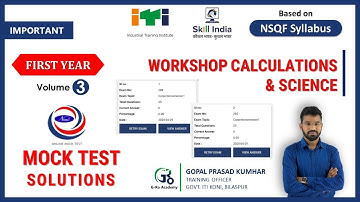ITI MOCK TEST | NIMI MOCK TEST | NIMI SOLUION | IMPORTANT QUESTION|ITI FIRST YEAR WCS BY GOPAL SIR