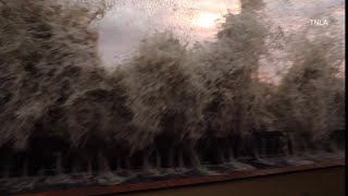 Details Massive Waves! Hurricane Marie Pounds Long Beach Coast causing flooding ￼ Guide