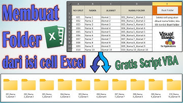 Bisa untuk GDrive, MEMBUAT FOLDER BERDASARKAN ISI CELL EXCEL SCRIPT VBA GRATIS