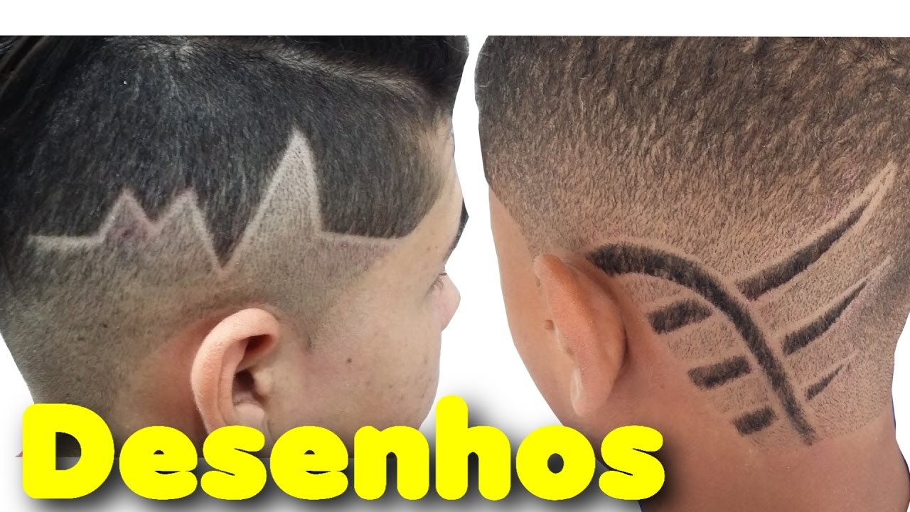 corte de cabelo masculino com desenho 2017