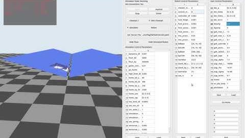 Mini Cheetah Sim leaping over sloped terrain with online optimization