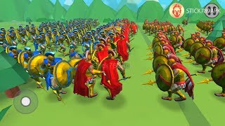 💗 240 SPARTAN VS SPARTAN PASSED LEVEL 59 - 63 | Epic Battle Simulator 2 | Mod Android Gameplay #FHD screenshot 1