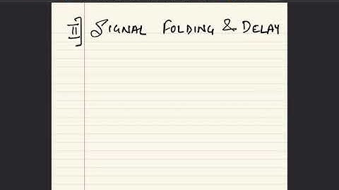Operations on Signals- Signal Folding and Delay