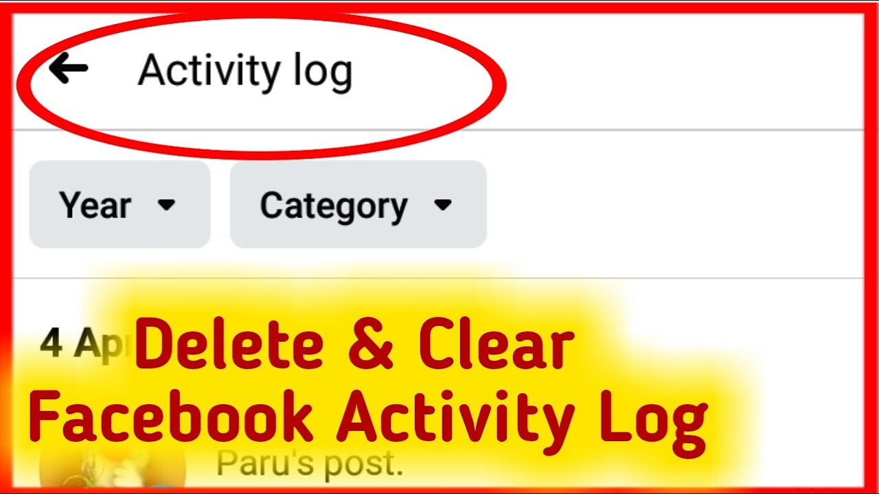 How to clear & delete facebook activity log