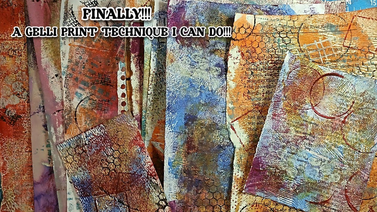 FINALLY! A GELLI PRINTING TECHNIQUE I CAN DO - THANK YOU CERI THE CRAFTER 😊