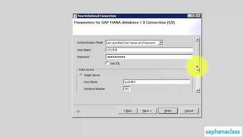 sample on how to Create a Relational Connection to HANA