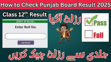How to Check Intermediate Part 2 Punjab Board Result 2025 | 12th Class Result 2025|12th Class Result