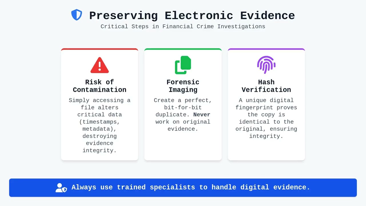 Certified Financial Crime Specialist CFCS Exam Prep   Evidence Gathering and Preservation