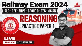 Railway Exam 2024 | Railway Reasoning Class By Atul Awasthi Sir | Reasoning Practice Set- 1