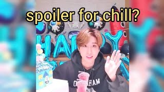 han jisung giving a little spoiler for chill!!!! 😭💖 #MAXIDENT #vlive