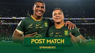 Cheslin Kolbe, Damian Willemse and Paul de Villiers | Springbok post-match reaction | 4 July 2026