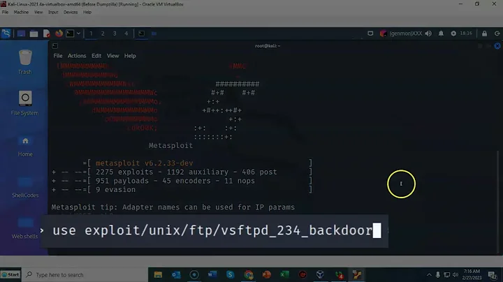 Exploiting VSFTPD v2.3.4 Using Metasploit