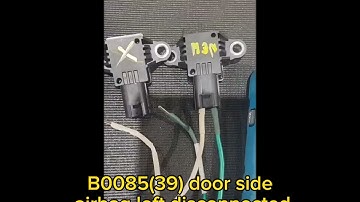 How to fix B0085(39) door side airbag sensor left disconnected in you Isuzu Dmax