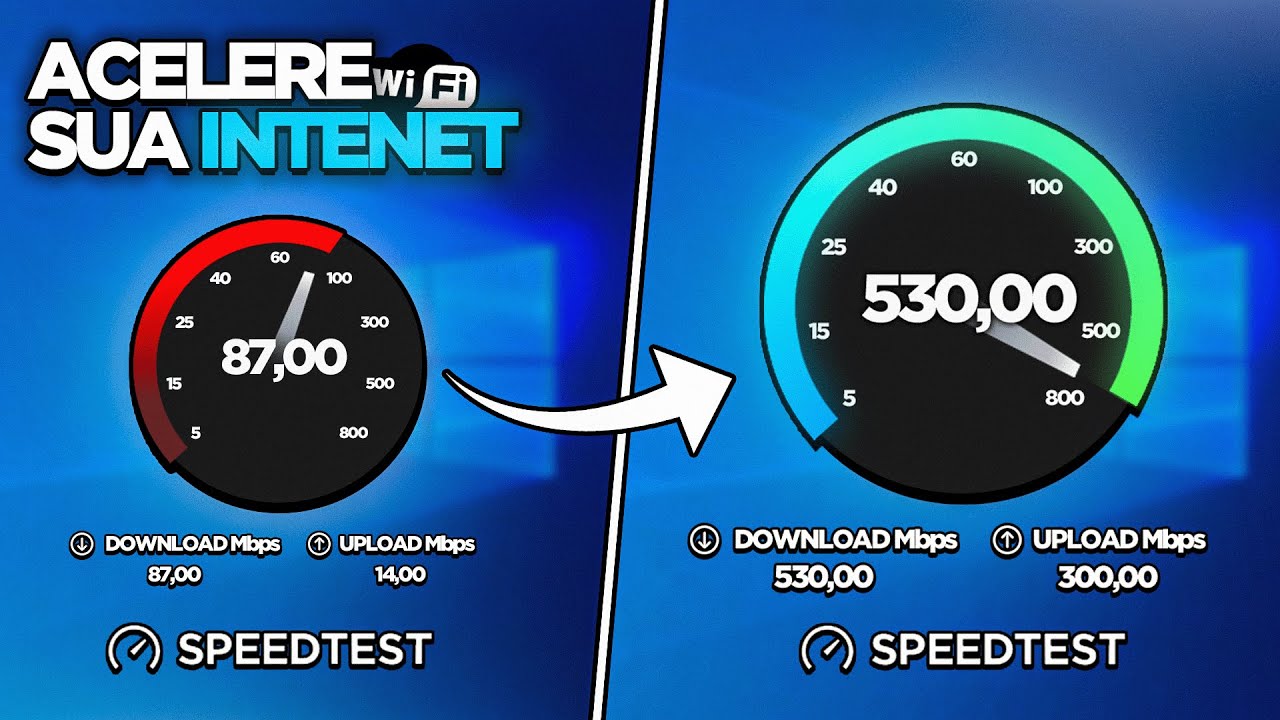 COMO MELHORAR A INTERNET DO PC E DIMINUIR O PING NOS JOGOS!! WINDOWS 10 ...