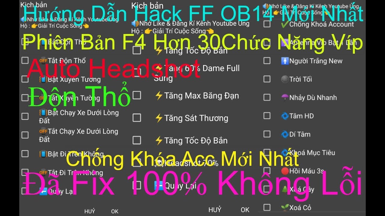 Hướng Dẫn Hack Free Fire Ob14 For Pro Players