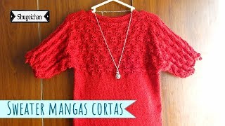 Sweater mangas cortas DOS AGUJAS