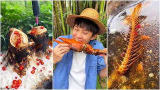 Have You Ever Eaten Salt-Roasted Beef Bones? |Chinese Mountain Forest Life And Food #MoTiktok #Fyp