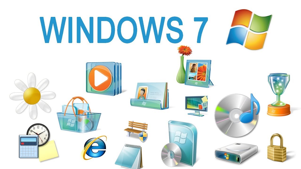 Free Download Windows 7 Original Icons Pack Png Files 256X256 - Youtube