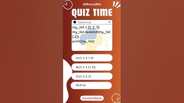 Python List Quiz #20 #learnpython #coding