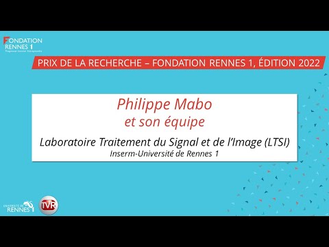 Philippe Mabo, Prix de la recherche - Fondation Rennes 1, édition 2022