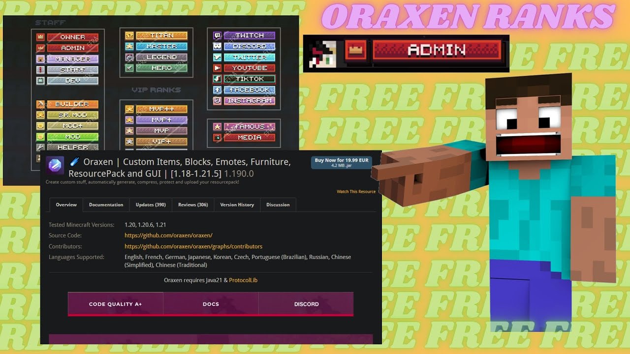 Como Hacer RANKS con ORAXEN GRATIS - CONSIGUE PLUGIN ORAXEN GRATIS ...