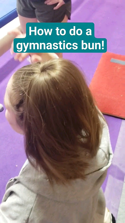 HOW TO DO A GYMNASTICS BUN! High bun for gymnastics that won't come out; tie a knot #howto #shorts