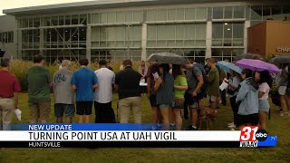 The UAH chapter of Turning Point USA held a vigil in honor of their late founder, Charlie Kirk.