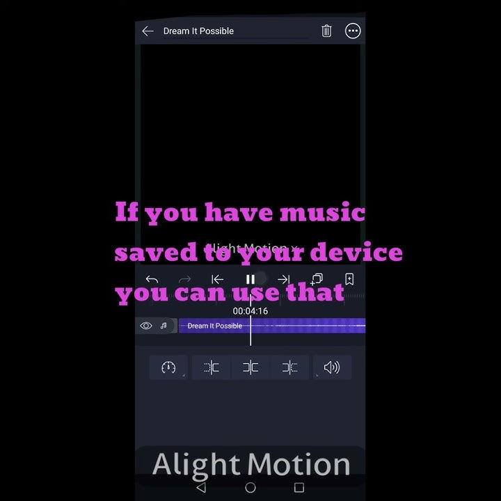 2 ways to add sound/music to your edit on alight motion