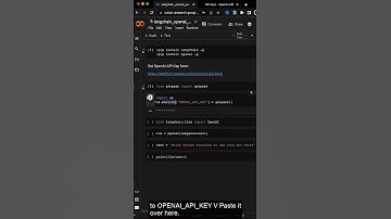 Setup LangChain in CoLab and connect to ChatGPT using OpenAI API Key