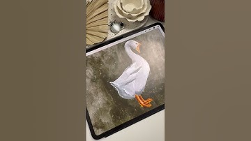 Drawing in Procreate - Digital Oil Pastels Goose #shorts #procreate #tutorial #drawing #digitalart